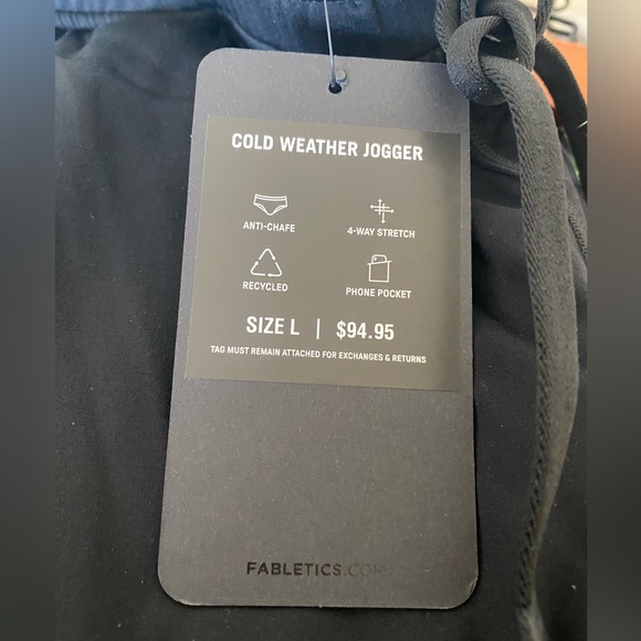 Fabletics Cold weather black Jogger Pants Large - Picture 4 of 5